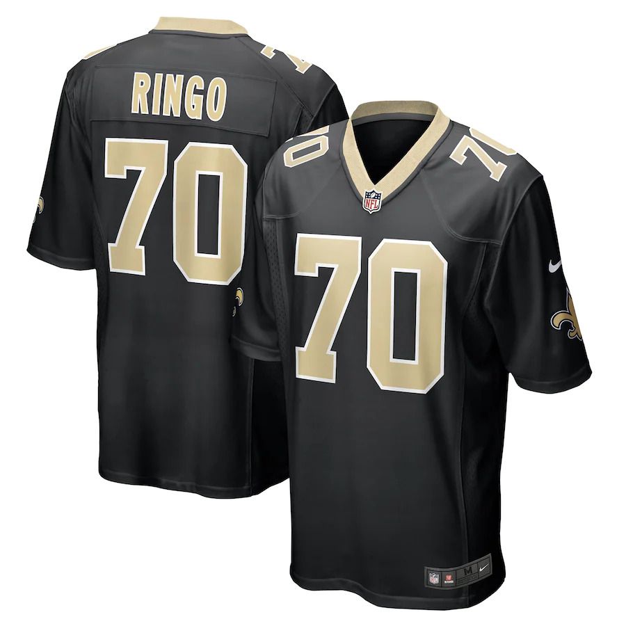 Men New Orleans Saints 70 Christian Ringo Nike Black Game NFL Jersey